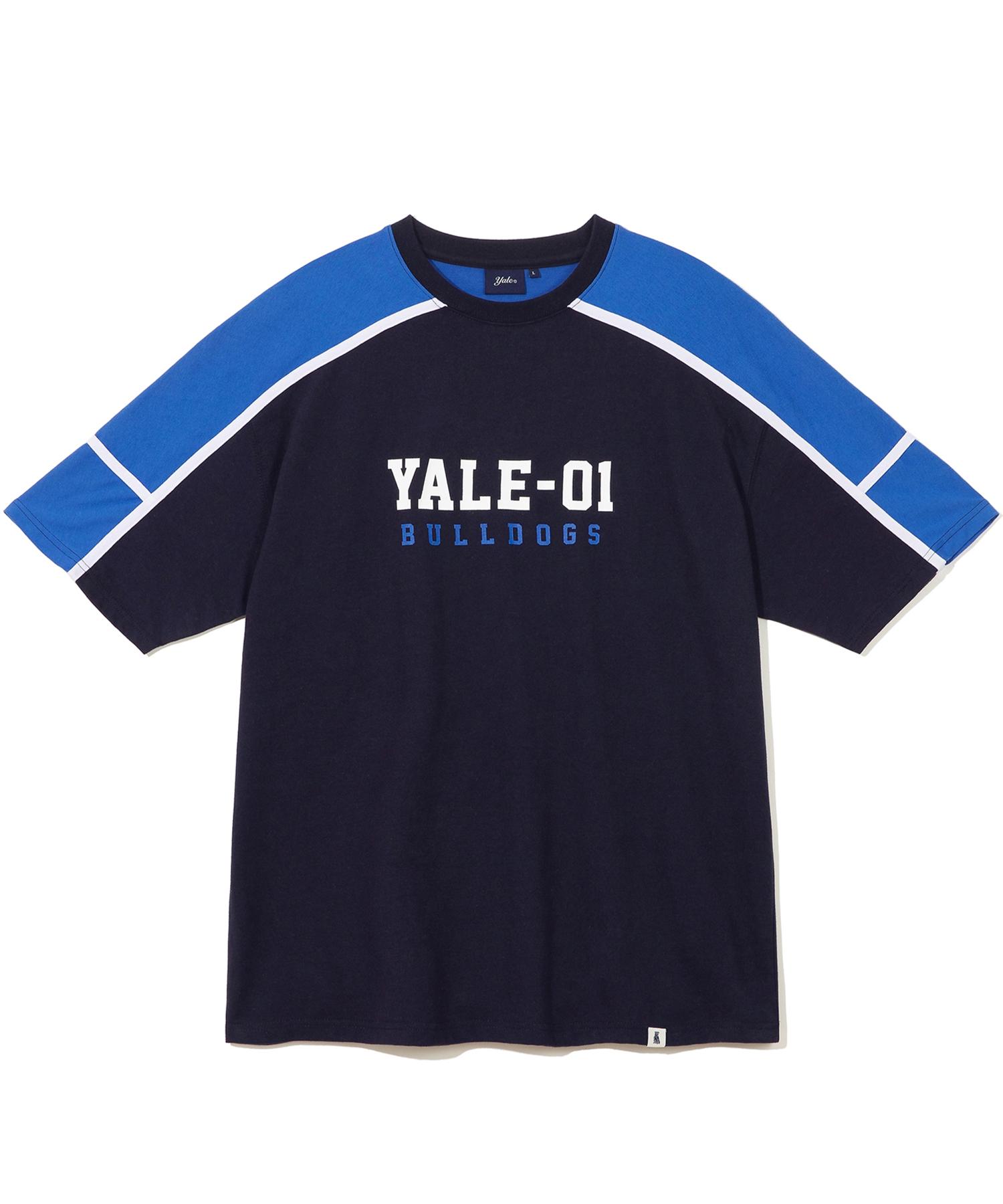 Футболка Yale 01 Bulldogs с цветной тесьмой, темно-синяя Navy/M