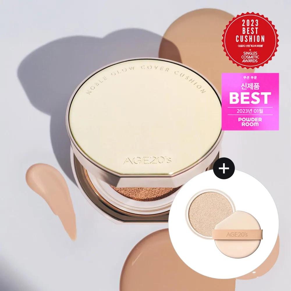 AGE 20’s Noble Glow Cover Cushion (Main Product + Refill) No. 21 Neutral Ivory