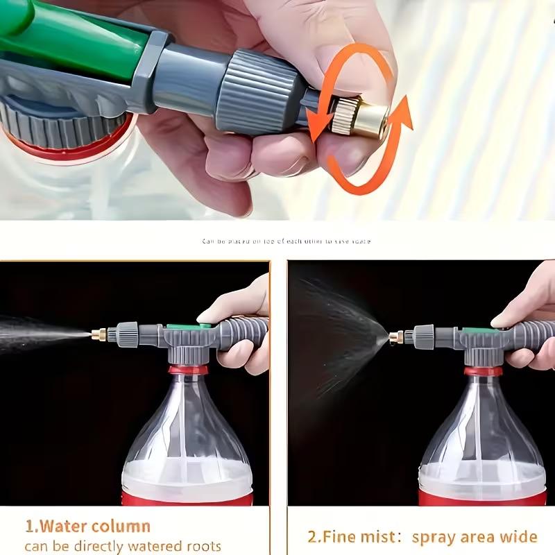 High Pressure Air Pump Manual Sprayer Adjustable Drink Bottle Spray Head Nozzle Garden Watering Tool Sprayer Agriculture Tools