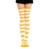 Calze lunghe a righe da donna, coscia alta, sopra il ginocchio, elasticizzate, lunghe, per cosplay