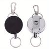 1pc Retractable Key Holder, Heavy Duty Metal Key Reel Badge Holder Telescopic Rope Pull Key Chain Keychain Card Holder With Belt Clip