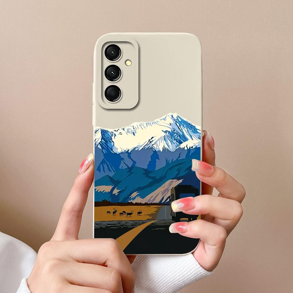 For Samsung Galaxy M35 5G Case Cute Cat Full Coverage Phone Shell For Samsung M 35 Anti Drop Soft Liquid Silicone Back Covers