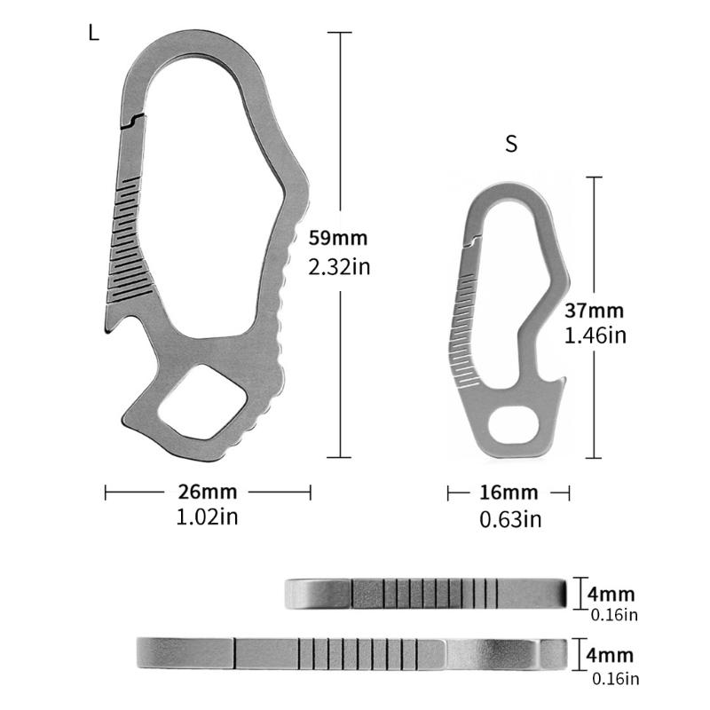 Durability Alloys Keychains Clip Carabiner with Bottle Openers Tool Compacts Carabiner for Outdoor Activity