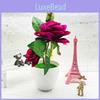 Artificial Flower Elegant Rose Potted Plant Bonsai For Home Celebration Gift And