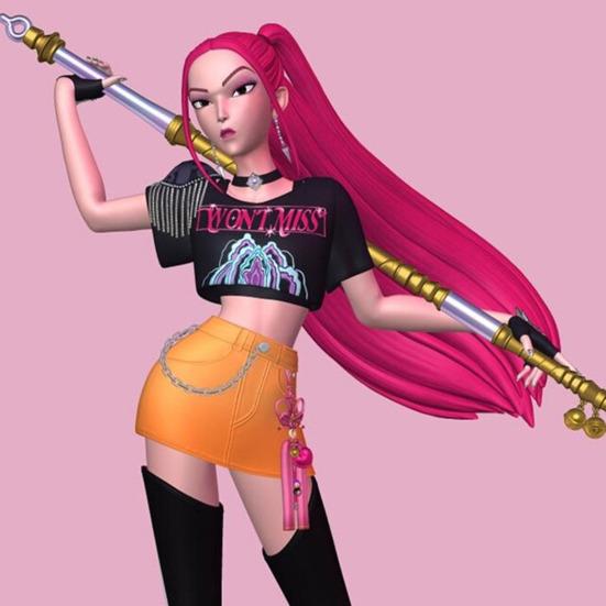Kpop Hunter Figure Animated Movie Inspired Cartoon Girl Figurine Statue Model Home Office Bookshelf