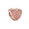 Brillante Europeo Bricolaje Serie Oro Rosa Chapado Flor BOO Colgante Clip Pata Corazón Cuenta Ajuste Pulsera Plata Joyería Regalos