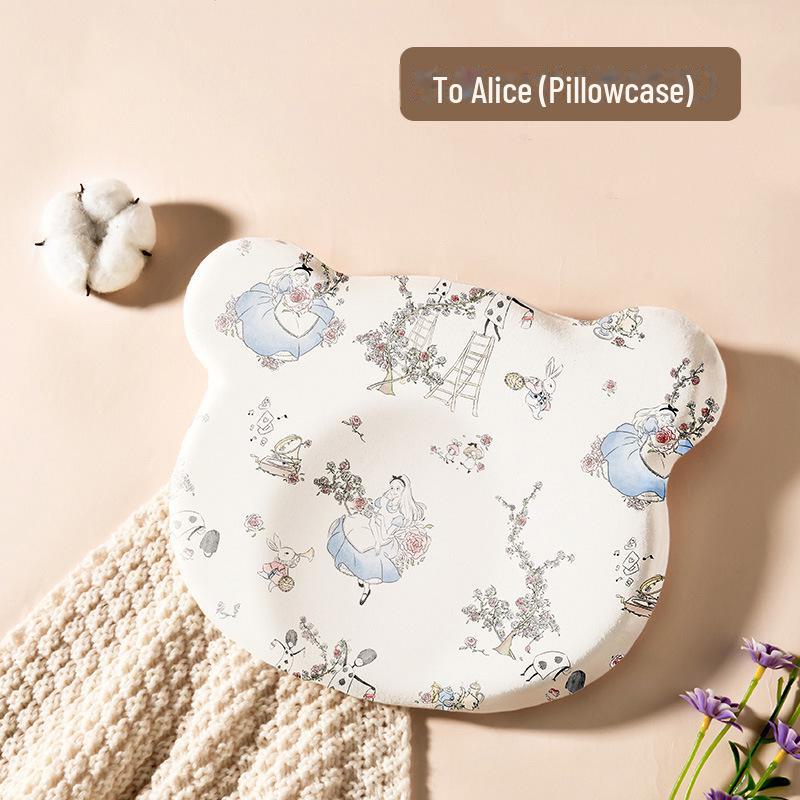 "Baby Memory Foam Pillow: Washable Silicone, 0-1 Years, Round Head Support"