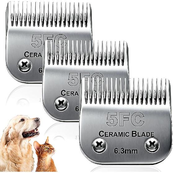 Dog Grooming Replacement Blades Compatible with Andis Dog Clipper, Dog Clipper Blades Compatible with Oster A5,Wahl KM-10 Series Dog Clipper,7FC