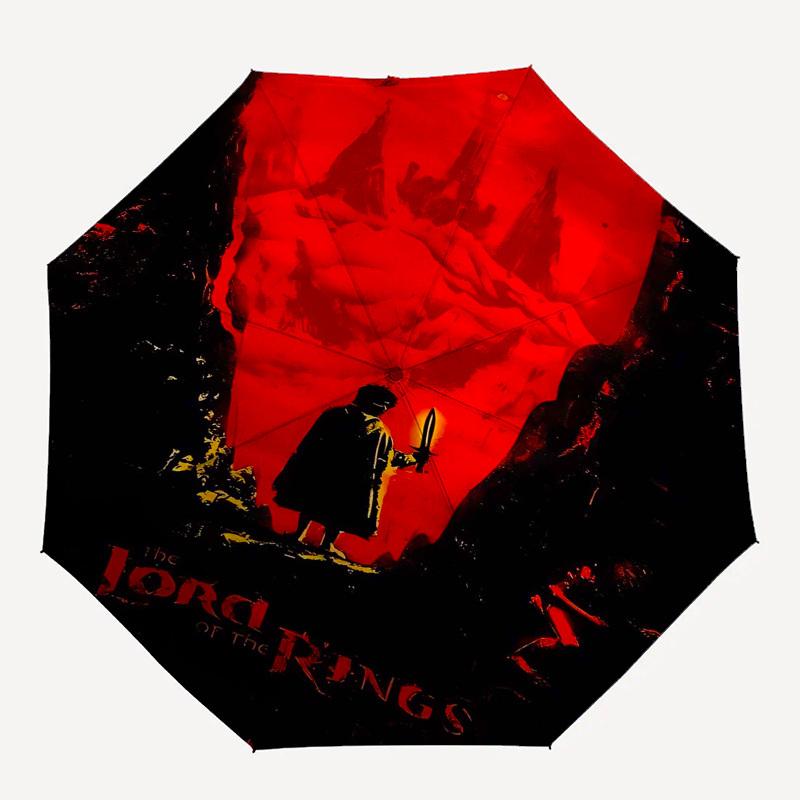 

1pc The Lord of the Rings Automatic Folding Umbrella - Compact 8-Rib Design, Durable Plastic & Iron1075L