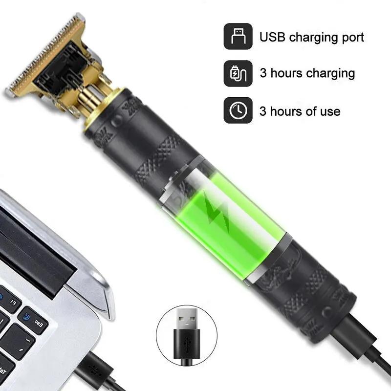 T9 Professional Hair Trimmer Wireless Electric Hair Clipper Beard Shaver Men Hair Cutting Machine Barber Big Blade Cutting Tools