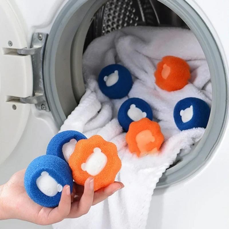 Kit de bolas mágicas para lavandería, herramienta reutilizable para limpiar el pelo de la ropa, removedor de pelo de mascotas, atrapa pelo de gato y perro para lavadora.