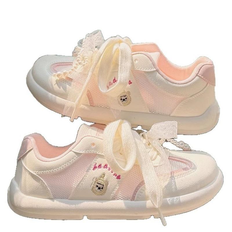Versatile Niche Bread Shoes Platform Sports Board Shoes Women's Small White Shoes Women's Summer New Breathable Mesh Shoes