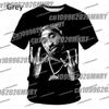 3D Druck 2pac Sommer Kinder T-Shirt Herren T-Shirts Rapper Star Tupac Moto Streetwear Damen Kurzarm Lässig Kinder T-Shirt Y2k