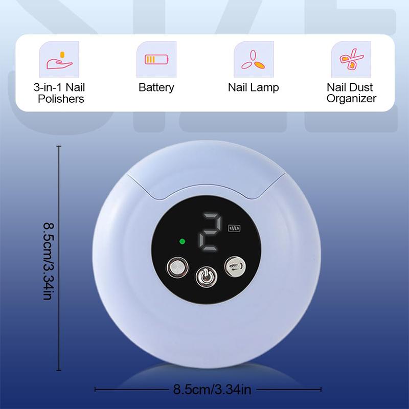 2 In 1 Electric Polishing Automatic Nail Clippers For Fingers And Toes Adults Usb Rechargeable Electric Nail File Kit 3 Speeds