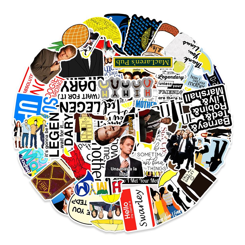 50 American TV Series, Mom, Romance, Graffiti Stickers, Balance Car, Mobile Phone, Kettle, Outdoor Decoration Stickers