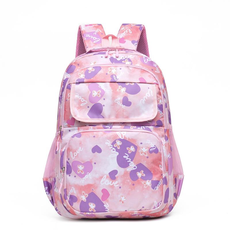 Casual light primary and secondary school backpack campus cartoon multi-color large-capacity backpack spine backpack