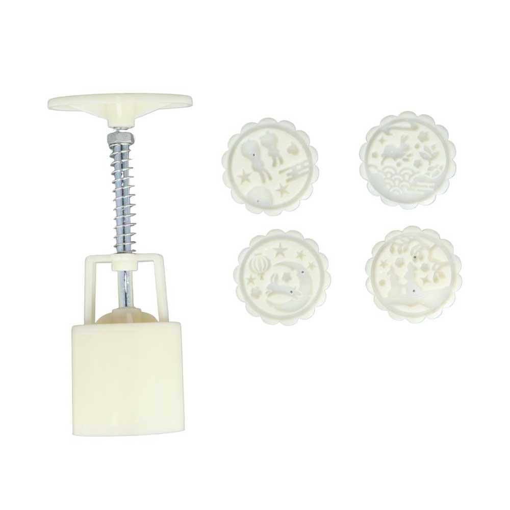 

Pastry Accessories Manual Pressure Easter Kitchen Tools Rabbit Dance Shape Bakeware Moon Cake Mould B