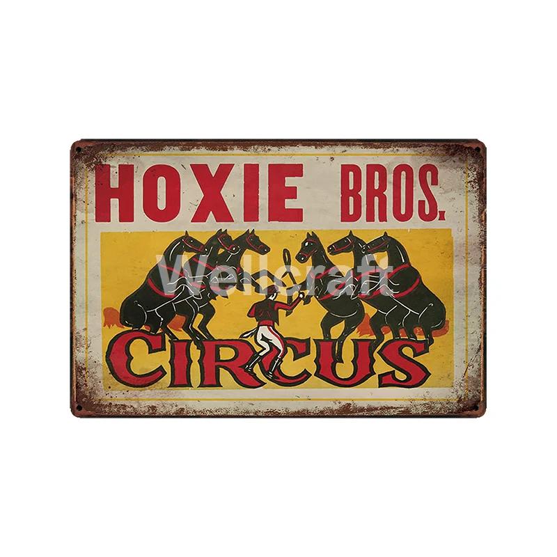 [ WellCraft ] Circus Lion Elephant Tiger Clown Horse Metal Sign Vintage Painting Decor  LT-1899 Room Decoration