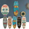 Summer Beach Ocean Theme Leisure Decoration Surfboard Wooden Sign Bar Home Wall Retro Ornament Decor Wood Board