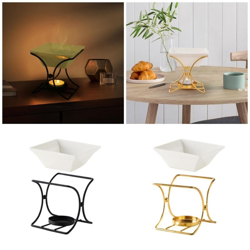 Unique X Shape Ceramic Oil Burners Oil Diffuser Candle Holder for Enhancing Home Ambiances Contemporary Homes Decors