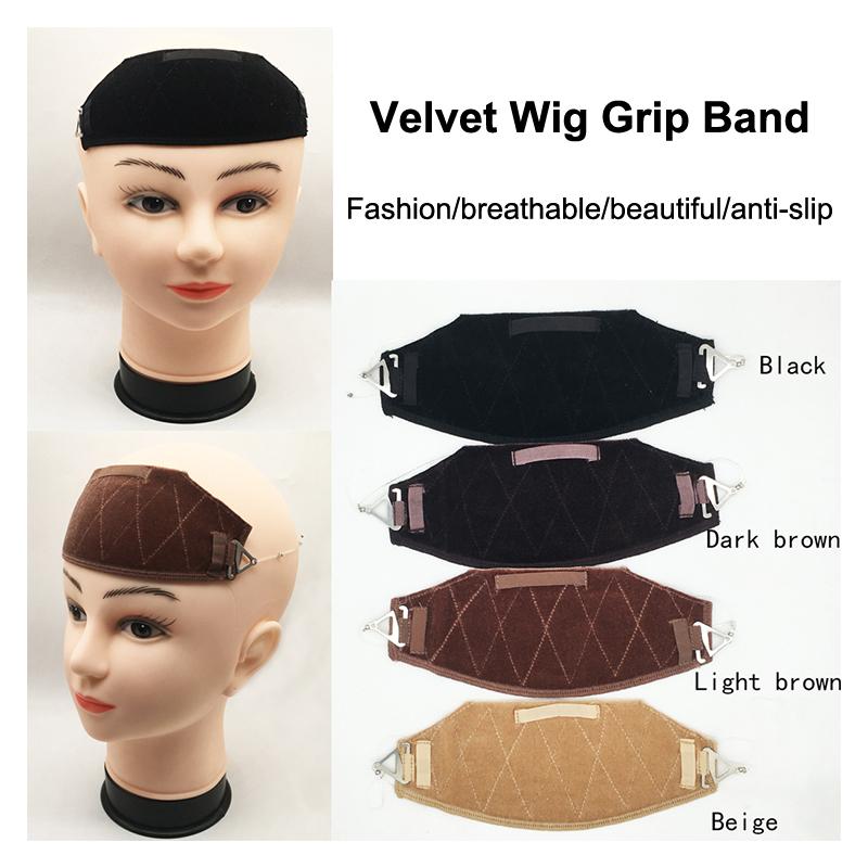 No-Slip Velvet Wig Grip Band For Wig Hair Topper Comfortable Headbands To Secure Your Wig Adjustable Invisible Strap For Women