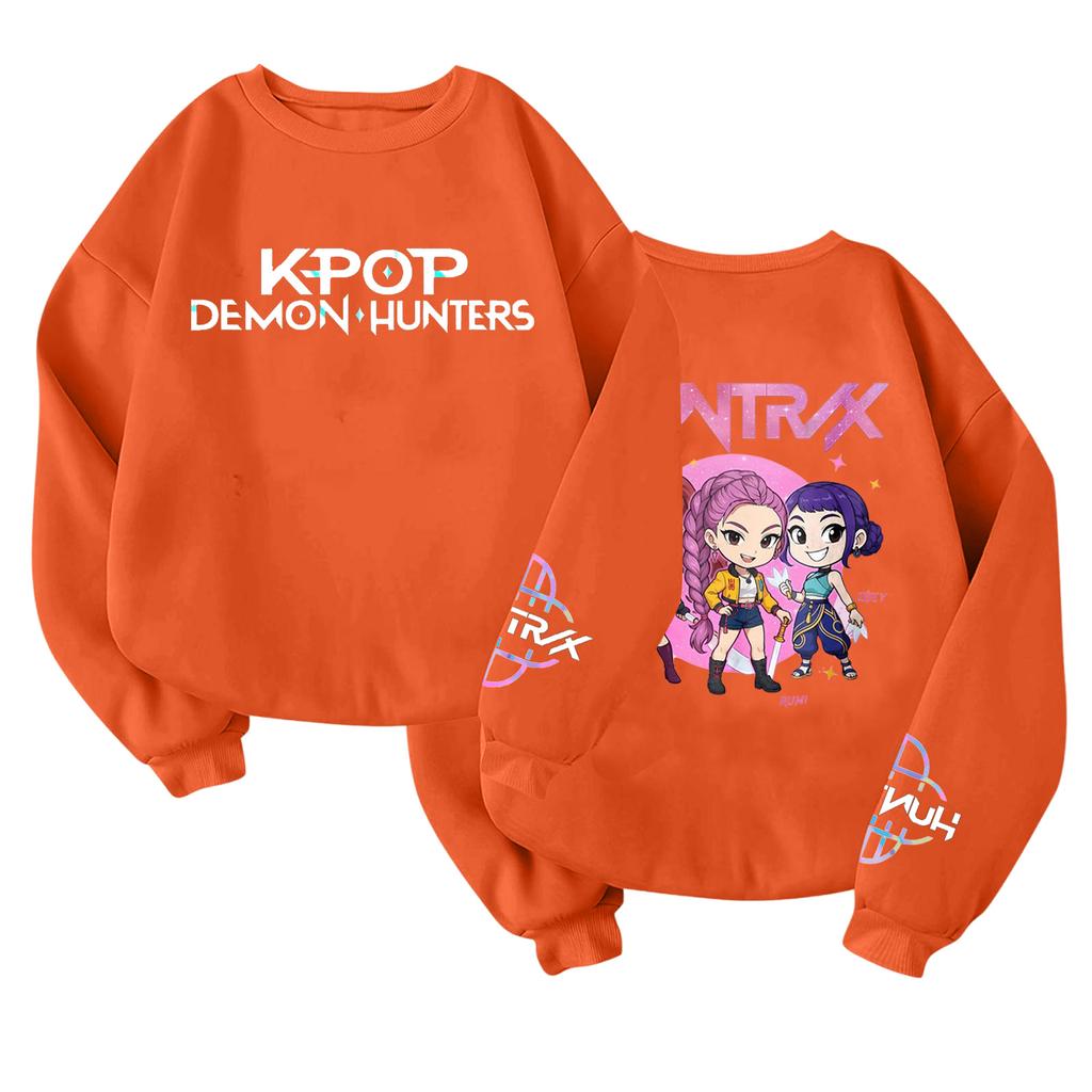 Children's Fashionable Lightweight Long-sleeved Round Neck Pullover With Pockets Printed Pullover