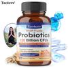 Taoters Probiotics Capsules, 120 Billion CFU, 34 Strains, with Prebiotics & Digestive Enzymes, 120 Caps