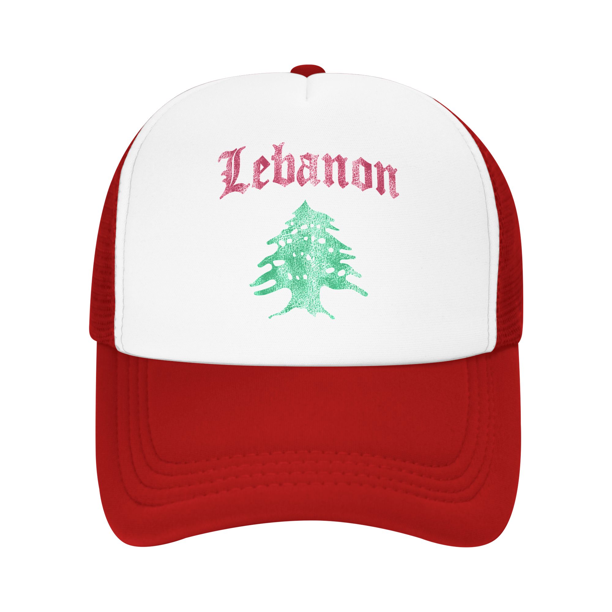 Lebanese Flag of Lebanon Mesh Baseball Caps Unisex Outdoor Sun Hat Hats Breathable Summer Trucker Caps One Size