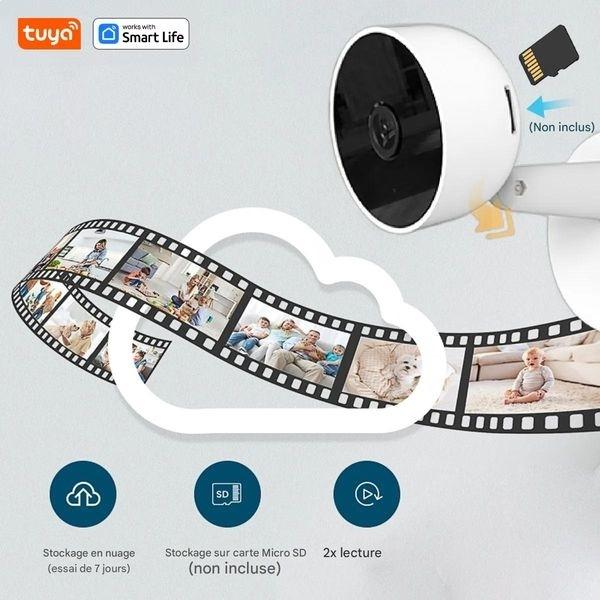 Mini cameră 2k vedere nocturnă detector de mișcare audio bidirecțional