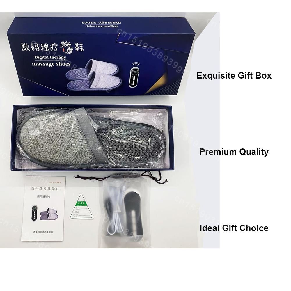 EMS Foot Treatment Slippers Pulse Electric Therapy Massager Slippers Foot Relieves Pain Unblocks Meridians Pulse Vibration