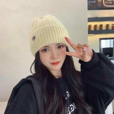 Big Head Circumference Pullover Hat Winter Twist Thread Hat Knitted Hat Fleece Thickened Warm Fashionable Versatile Ear Protector Cold Hat