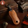 Fob Protector Car Key Case Cover Leather Keychain Holder Accessories for Porsche Cayenne 718 958 Panamera 911 Macan Keyring Bag