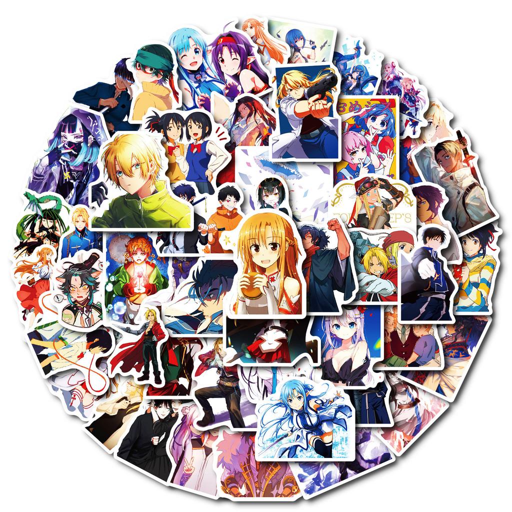 50 Fun 2D Graffiti Stickers Decorative Stickers DIY Creative Hand Account