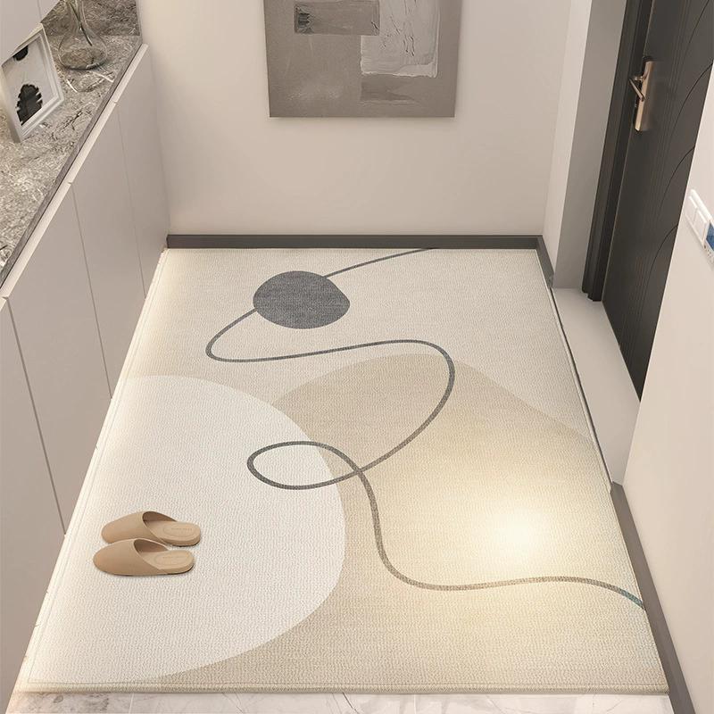 Home Doorway Rug Mat with Trim-to-Fit Design, Stain-Resistant & Anti-Slip - Practical Entryway Floor Carpet for Family Use