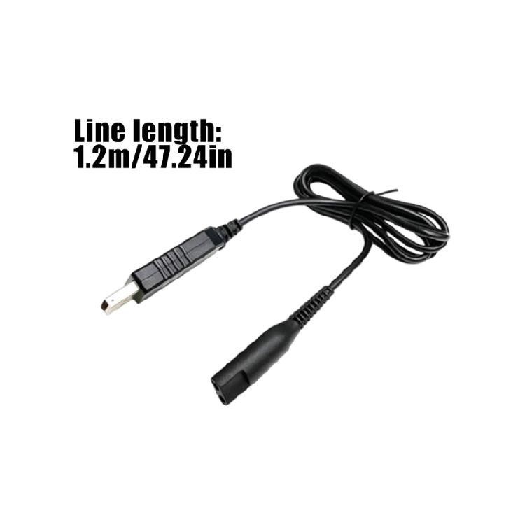 Pack of 2 Quick Charging USB Lines Suitable for Grooming Equipment PVC and Copper Conductors Flexible 1.2M Cord Length