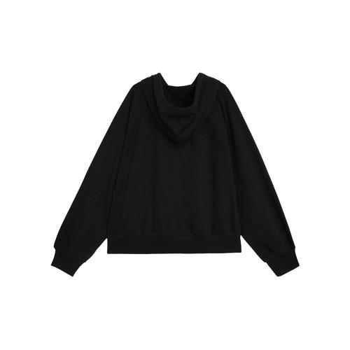 Nike Women's Solid Color Hooded Casual Quick-Dry Sweatshirt Black