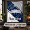 Personalized Wall Tapestry,Dallas Cowboys Custom Text, Soft Fabric Wall Art For Indoor Decoration