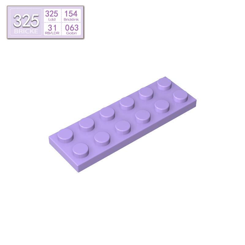 BRICKE 2x6 Plate Compatible with Lego Bricks 3795 MOC Building Blocks Educational Parts 50g (approx. 29 pcs)