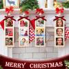 Y5JC 6 Christmas Tree Hanging Frames Personalizing Wooden Keepsakes Display for Wall Decors