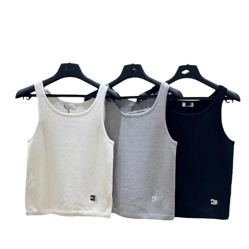 Nowy Wiosenno-Letni Damski Top Dzianinowy na Ramiączkach Wysokiej Klasy