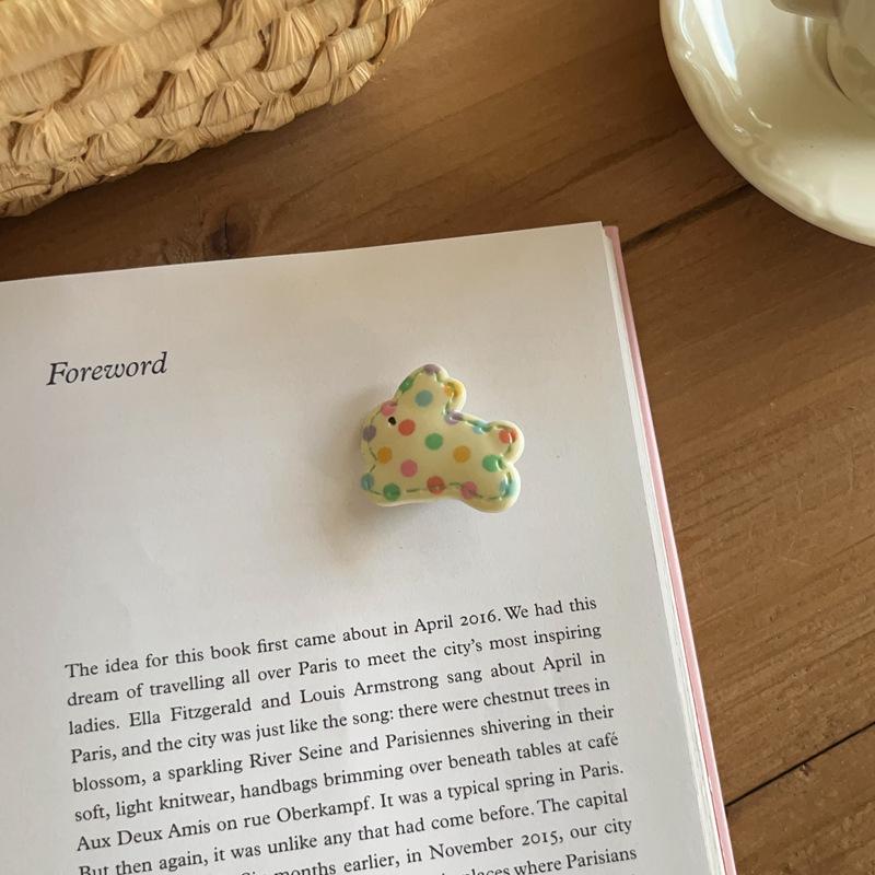 Cute Floral Plaid Bow Rabbit Hair Tie  Clip Set