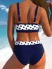 Women's Beachwear Polka Dot Printed Ladies Tankini Swimwear Swimsuit Two Piece Bikini Set Beachwear S-6XL
