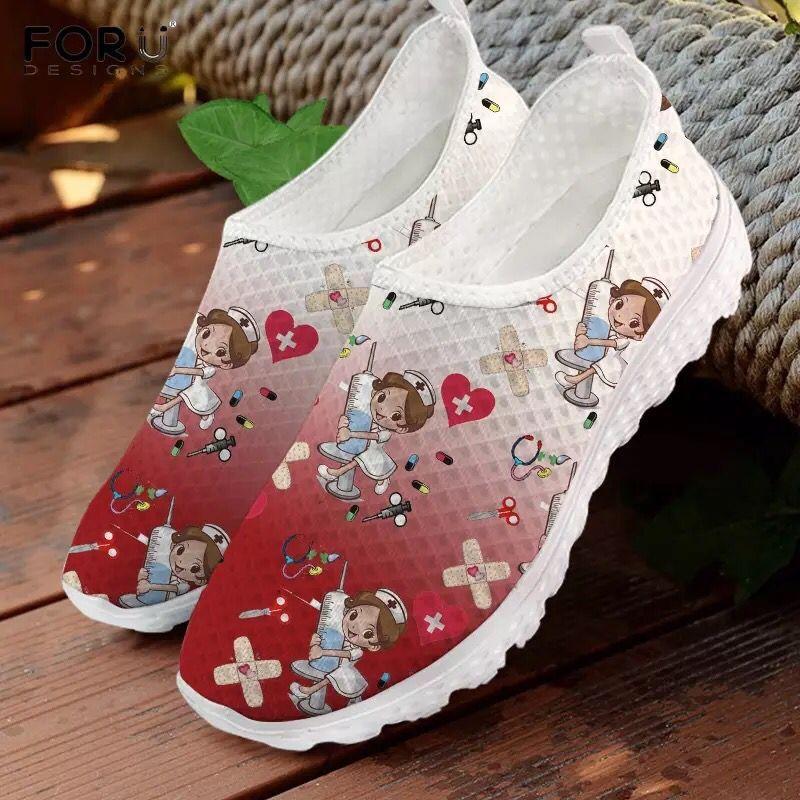 2025 printemps et été nouvelles grandes tailles maille respirante décontractées chaussures simples pour femmes taille 43 chaussures paresseuses bout rond semelle plate dessin animé chaussures pour femmes