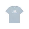 Essentials Stacked Logo Cotton T-Shirt Asia Sizing 'Blue White' Men's AMT31541-LAY