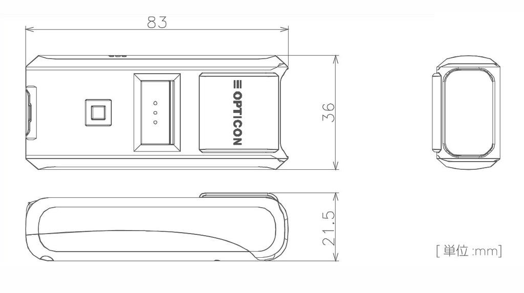 Optoelectronics Code Compatible Data Collector MFi 1D/2D OPN-3102i (Bluetooth/USB Connection, Compatible)