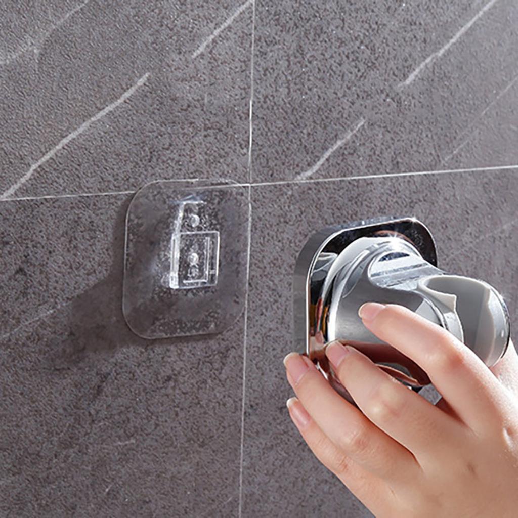 Adjustable Shower Head Holder with Strong Adhesive Not Drill Installation Shower Head Brackets for Bathroom Showers