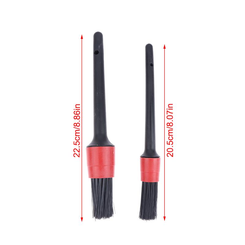 6Pcs Car Detailing Brush Set Fiber Cleaning Brush For Cleaning Wheels Dashboard Air Vent Engine Interior Exterior Wash Kit