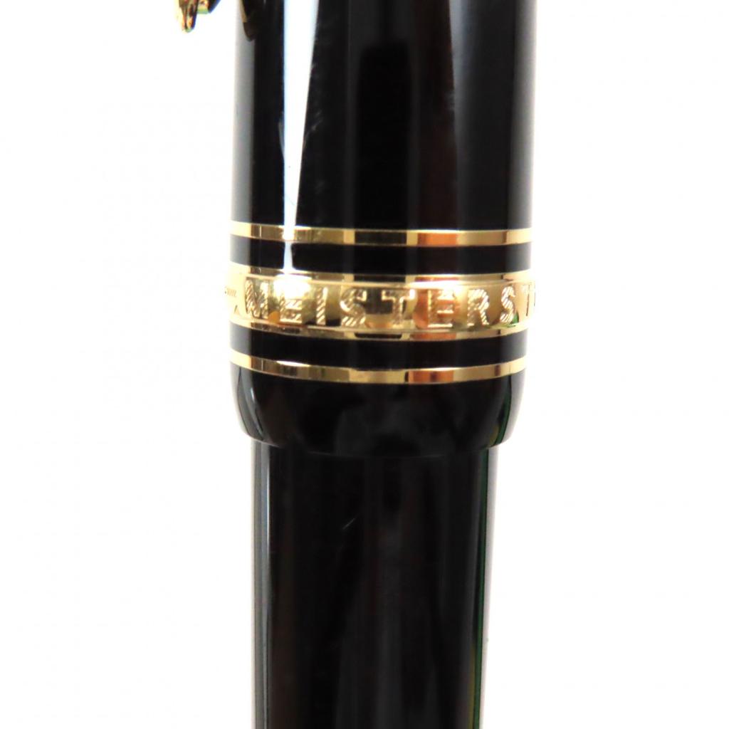MONTBLANC Ballpoint pen Meisterstückle Grand White Star Twist Type Black gold  Used