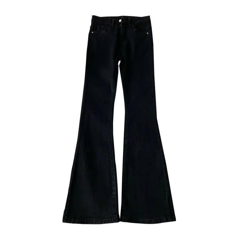 Winter 2025 Women s White Micro-Flare Jeans - Slimming, Wide-Leg, Not Tight 2XL