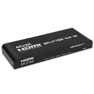 Qoltec Aktywny Rozdzielacz Splitter 4 X HDMI 4K X 2K | 3.4Gb/s | High Stability